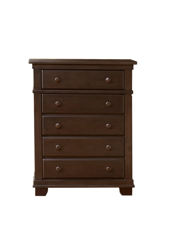 Pali Torino 5-Drawer Chest Mocacchino Solid Radiata Pine 1305-M