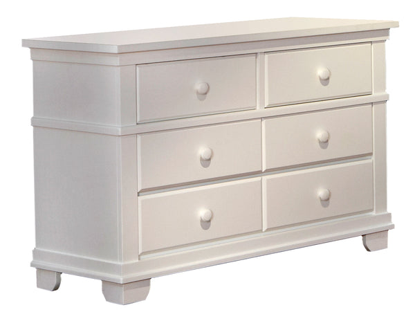 Pali Torino Double Dresser White Solid Radiata Pine 1306-WH