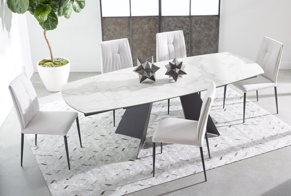 Essentials for Living Meridian Torque Extension Dining Table 1604-EXDT.MDG/CWHT