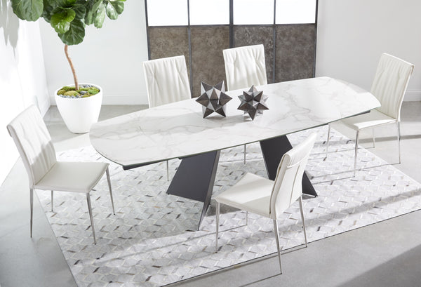 Essentials for Living Meridian Torque Extension Dining Table 1604-EXDT.MDG/CWHT
