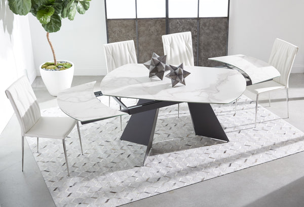 Essentials for Living Meridian Torque Extension Dining Table 1604-EXDT.MDG/CWHT