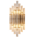 Bethel Gold Wall Sconce in Metal & Glass