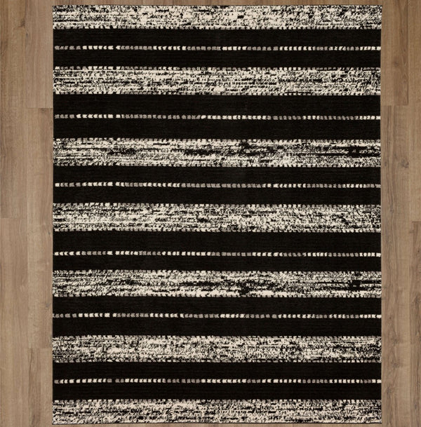 Karastan Rugs Traverse Traverse Machine Woven Polyester Area Rug Lanes Charcoal 9' x 12'