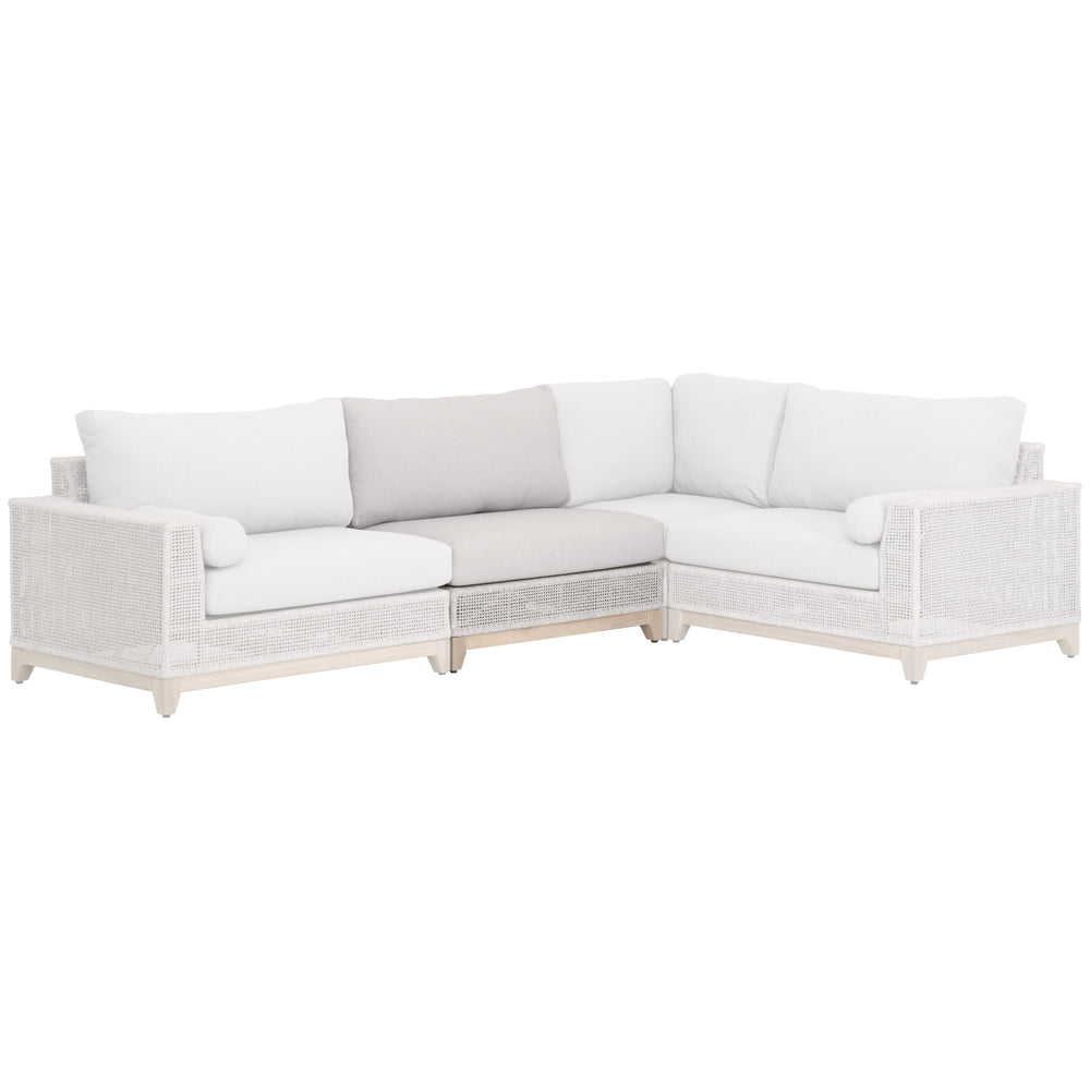 Essentials for Living Woven Tropez Outdoor Modular Armless Sofa Chair 6843-1S.WTA/PUM/GT