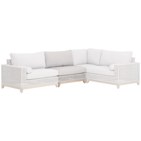 Essentials for Living Woven Tropez Outdoor Modular Armless Sofa Chair 6843-1S.WTA/PUM/GT