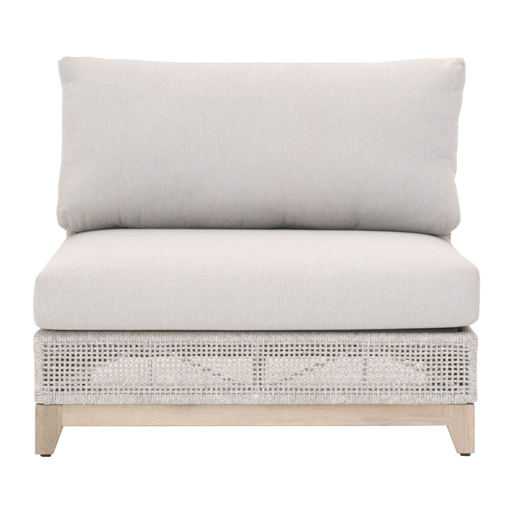 Essentials for Living Woven Tropez Outdoor Modular Armless Sofa Chair 6843-1S.WTA/PUM/GT
