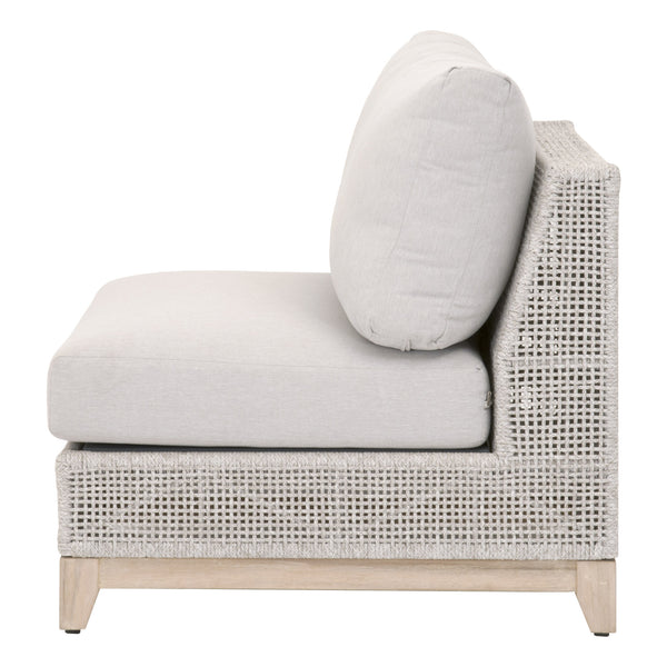 Essentials for Living Woven Tropez Outdoor Modular Armless Sofa Chair 6843-1S.WTA/PUM/GT