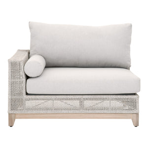 Essentials for Living Woven Tropez Outdoor Modular Left Facing 1-Arm Sofa 6843-2S1L.WTA/PUM/GT
