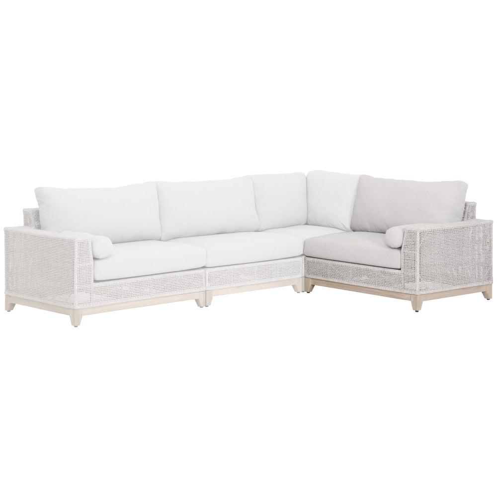 Essentials for Living Woven Tropez Outdoor Modular Right Facing 1-Arm Sofa 6843-2S1R.WTA/PUM/GT