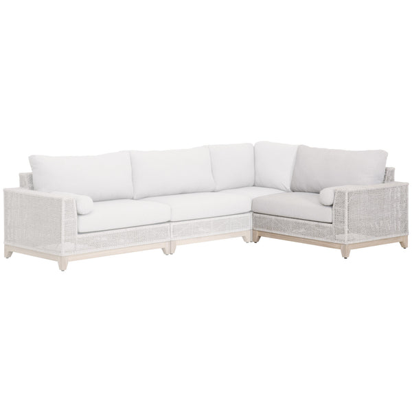 Essentials for Living Woven Tropez Outdoor Modular Right Facing 1-Arm Sofa 6843-2S1R.WTA/PUM/GT