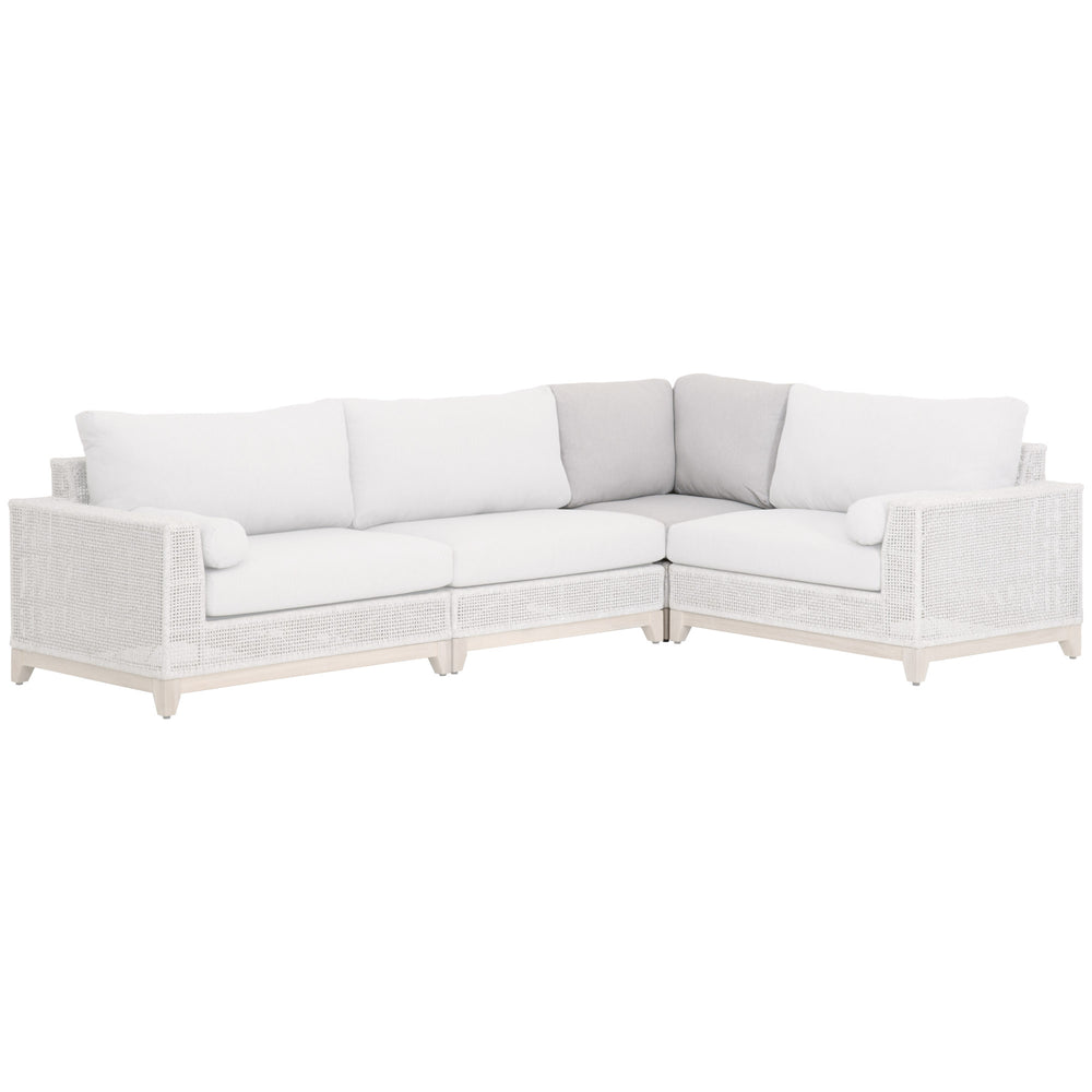 Essentials for Living Woven Tropez Outdoor Modular Corner Sofa 6843-CRN.WTA/PUM/GT