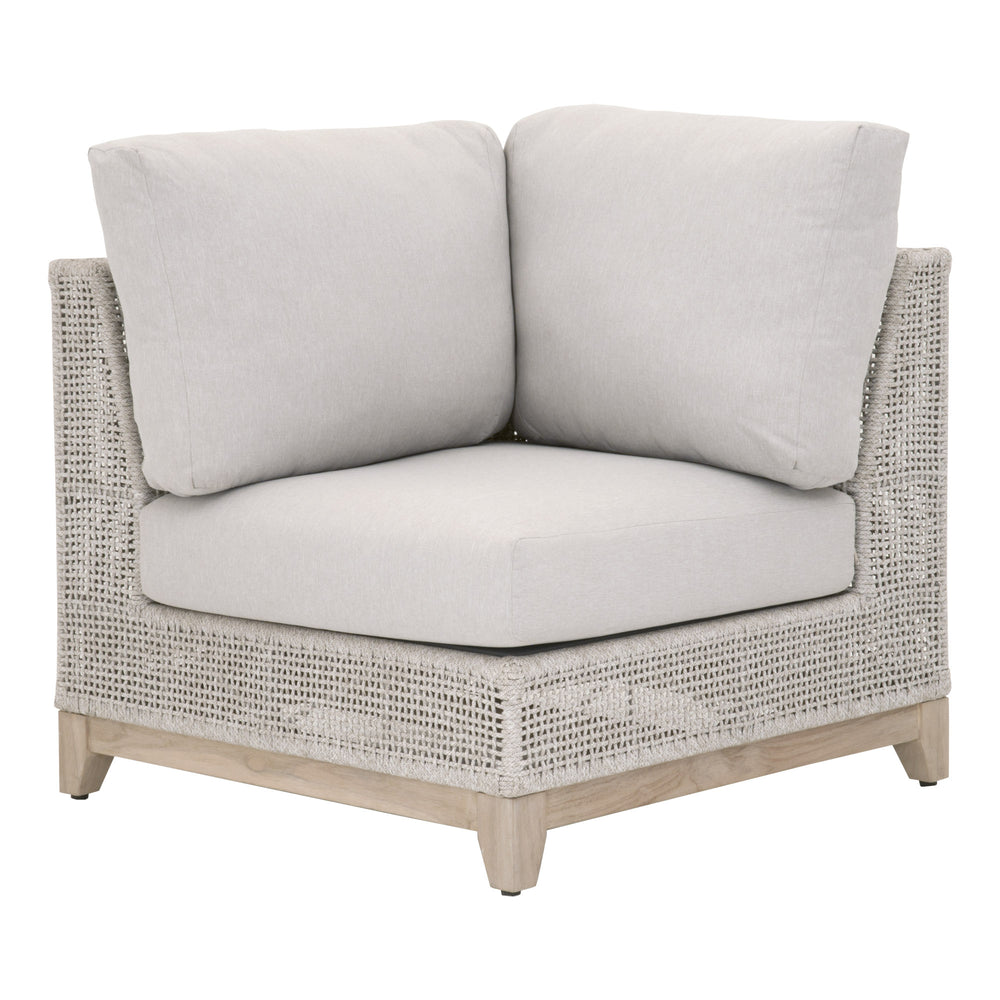 Essentials for Living Woven Tropez Outdoor Modular Corner Sofa 6843-CRN.WTA/PUM/GT