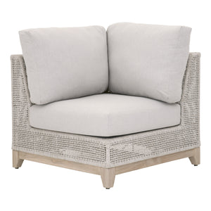 Essentials for Living Woven Tropez Outdoor Modular Corner Sofa 6843-CRN.WTA/PUM/GT