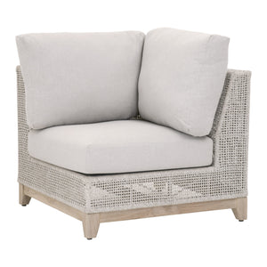 Essentials for Living Woven Tropez Outdoor Modular Corner Sofa 6843-CRN.WTA/PUM/GT
