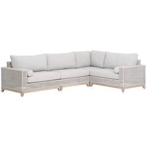 Essentials for Living Woven Tropez Outdoor Modular Corner Sofa 6843-CRN.WTA/PUM/GT