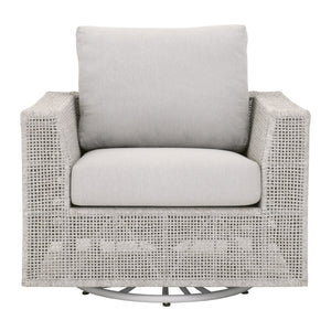 Essentials for Living Woven Tropez Outdoor Swivel Rocker Sofa Chair 6843-1SRCK.WTA/PUM
