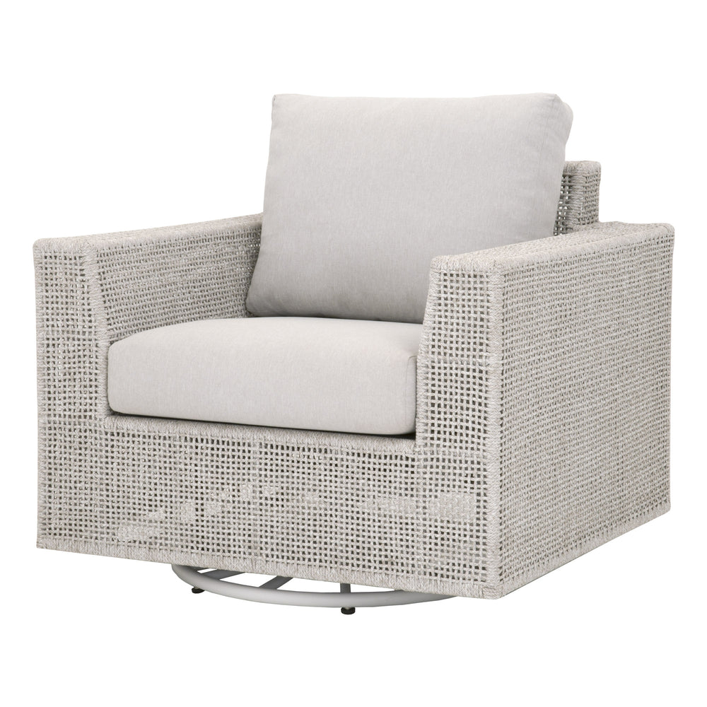 Essentials for Living Woven Tropez Outdoor Swivel Rocker Sofa Chair 6843-1SRCK.WTA/PUM