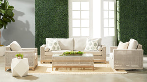 Essentials for Living Woven Tropez Outdoor Swivel Rocker Sofa Chair 6843-1SRCK.WTA/PUM