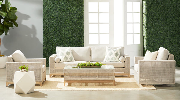 Essentials for Living Woven Tropez Outdoor Swivel Rocker Sofa Chair 6843-1SRCK.WTA/PUM