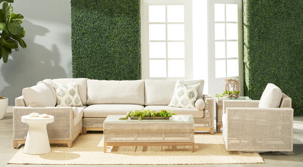 Essentials for Living Woven Tropez Outdoor Swivel Rocker Sofa Chair 6843-1SRCK.WTA/PUM