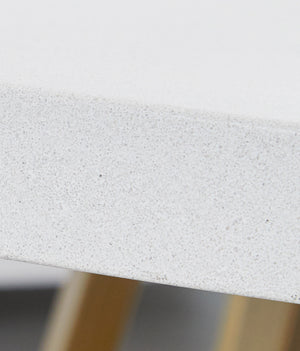 Essentials for Living Traditions Turino 54" Round Dining Table Concrete Top 6059.CON-WHT