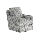 Fusion 21-02G-C Transitional Swivel Glider Chair 21-02G-C Freesia Denim Swivel Glider