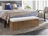 Universal Furniture Coastal Living Getaway Rattan Bench U033E380-UNIVERSAL