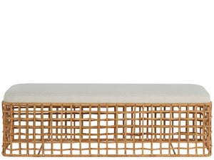 Universal Furniture Coastal Living Getaway Rattan Bench U033E380-UNIVERSAL