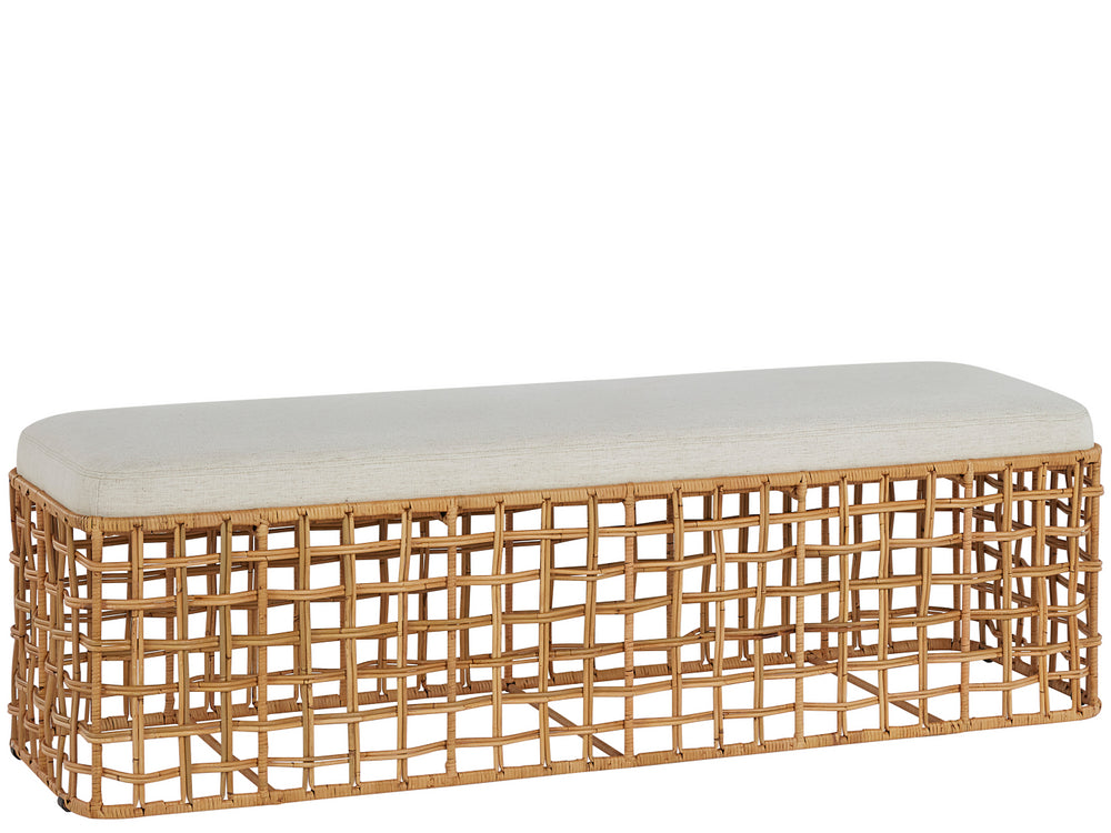 Universal Furniture Coastal Living Getaway Rattan Bench U033E380-UNIVERSAL
