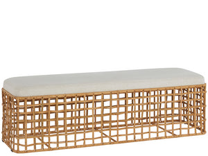 Universal Furniture Coastal Living Getaway Rattan Bench U033E380-UNIVERSAL