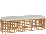 Universal Furniture Coastal Living Getaway Rattan Bench U033E380-UNIVERSAL