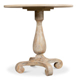 Bistro Table - Ant. Oak - Shiny Trav.Top