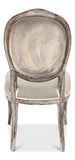 Oval Cane Back S/Chair - Grey Oak - Flax