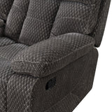 New Classic Furniture Bravo Sofa with Dual Recliner Charcoal U1165-30-SLP