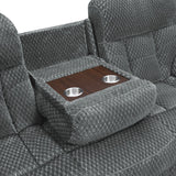 New Classic Furniture Bravo Sofa with Dual Recliner Stone U1165-30-STN