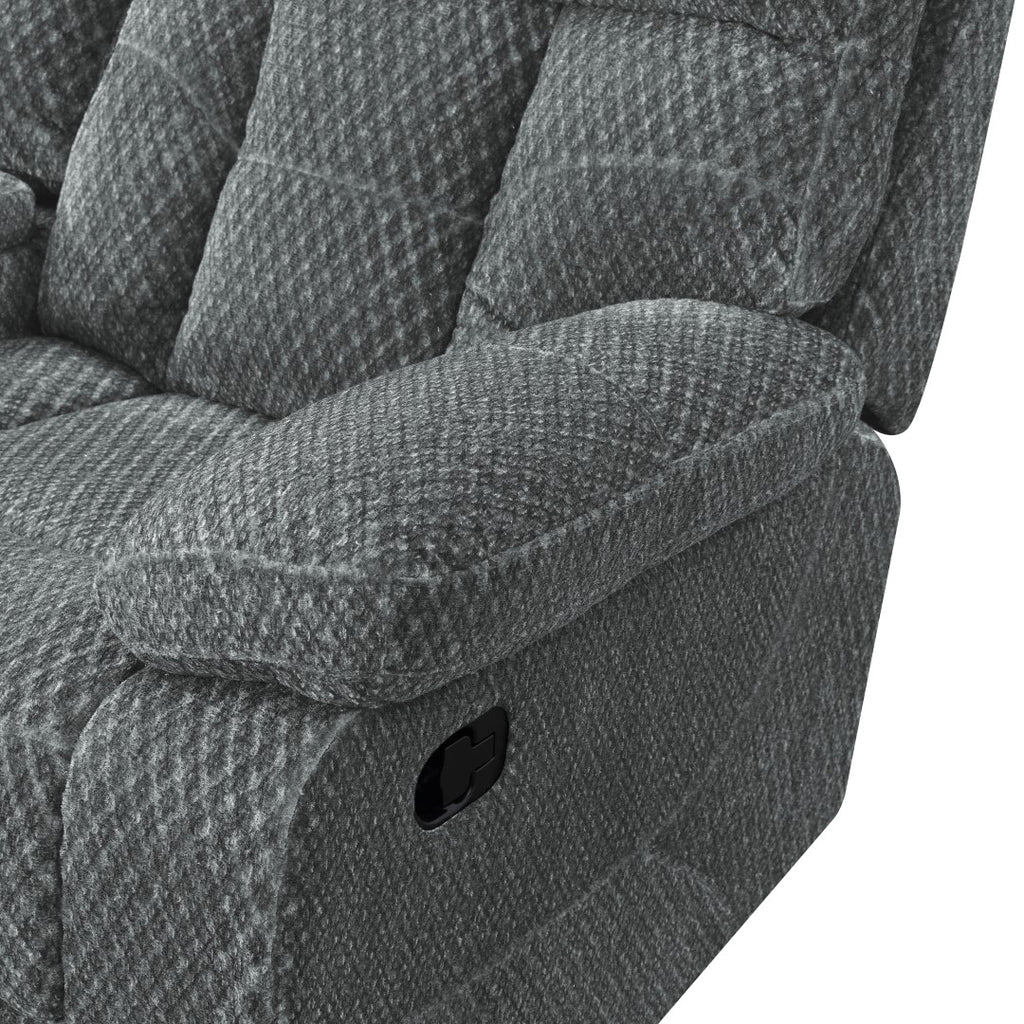 New Classic Furniture Bravo Sofa with Dual Recliner Stone U1165-30-STN