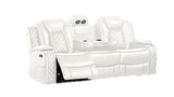 Orion Sofa with Dual Recliner White
