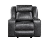 New Classic Furniture Atticus Glider Recliner Charcoal U2413-13-CHR