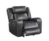 New Classic Furniture Atticus Glider Recliner Charcoal U2413-13-CHR