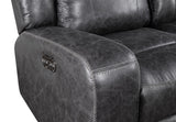 New Classic Furniture Atticus Dual Recliner Console Loveseat Charcoal U2413-25-CHR