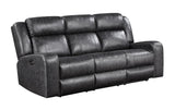 New Classic Furniture Atticus Dual Recliner Sofa Charcoal U2413-30-CHR