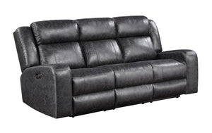 New Classic Furniture Atticus Dual Recliner Sofa with Power Hr &Fr Charcoal U2413-30P2-CHR