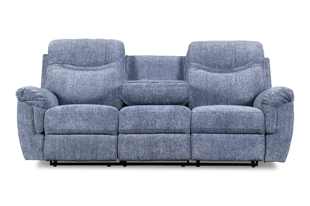 New Classic Furniture Sheffield Dual Recliner Sofa Blue U2432-30-BLU