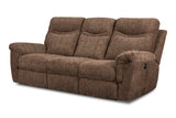 New Classic Furniture Sheffield Dual Recliner Sofa with Power Footrest Latte U2432-30P1-LAT