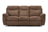 New Classic Furniture Sheffield Dual Recliner Sofa with Power Footrest Latte U2432-30P1-LAT