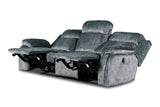New Classic Furniture Tango Dual Recliner Sofa with Power Footrest Shadow U396-30P1-SHW
