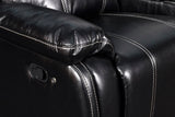 New Classic Furniture Fusion Console Loveseat with Speaker Ebony U3969-25-EBY