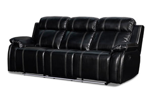 New Classic Furniture Fusion Dual Recliner Sofa Ebony U3969-30-EBY