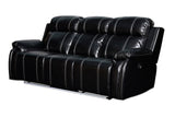 Fusion Dual Recliner Sofa with Power Ftrst Ebony