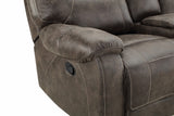 New Classic Furniture Anton Dual Recliner Console Loveseat Chocolate U4136-25-CHC